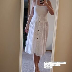 ASOS Ivory Lace Dress with Zip Closure